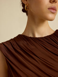 Draped Jersey Mini Dress