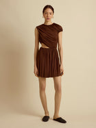 Draped Jersey Mini Dress