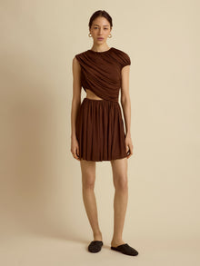 Draped Jersey Mini Dress