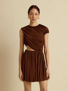 Draped Jersey Mini Dress