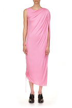 Asymmetrical Jersey Draped Dress - Marina Moscone