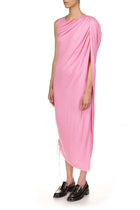 Asymmetrical Jersey Draped Dress - Marina Moscone