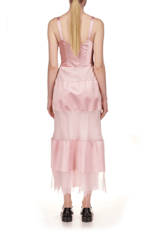 Bonded Satin Bustier Dress - Marina Moscone