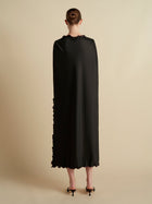 Cady Cape Dress with Scalloped Edge - Marina Moscone