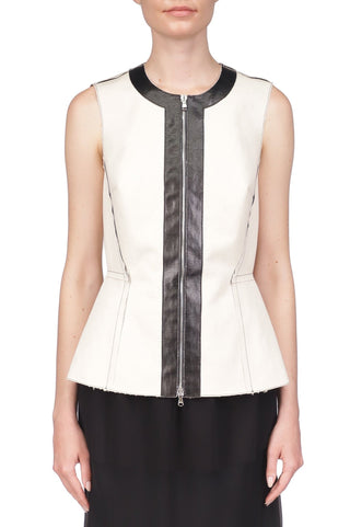 Canvas Waisted Gilet - Marina Moscone