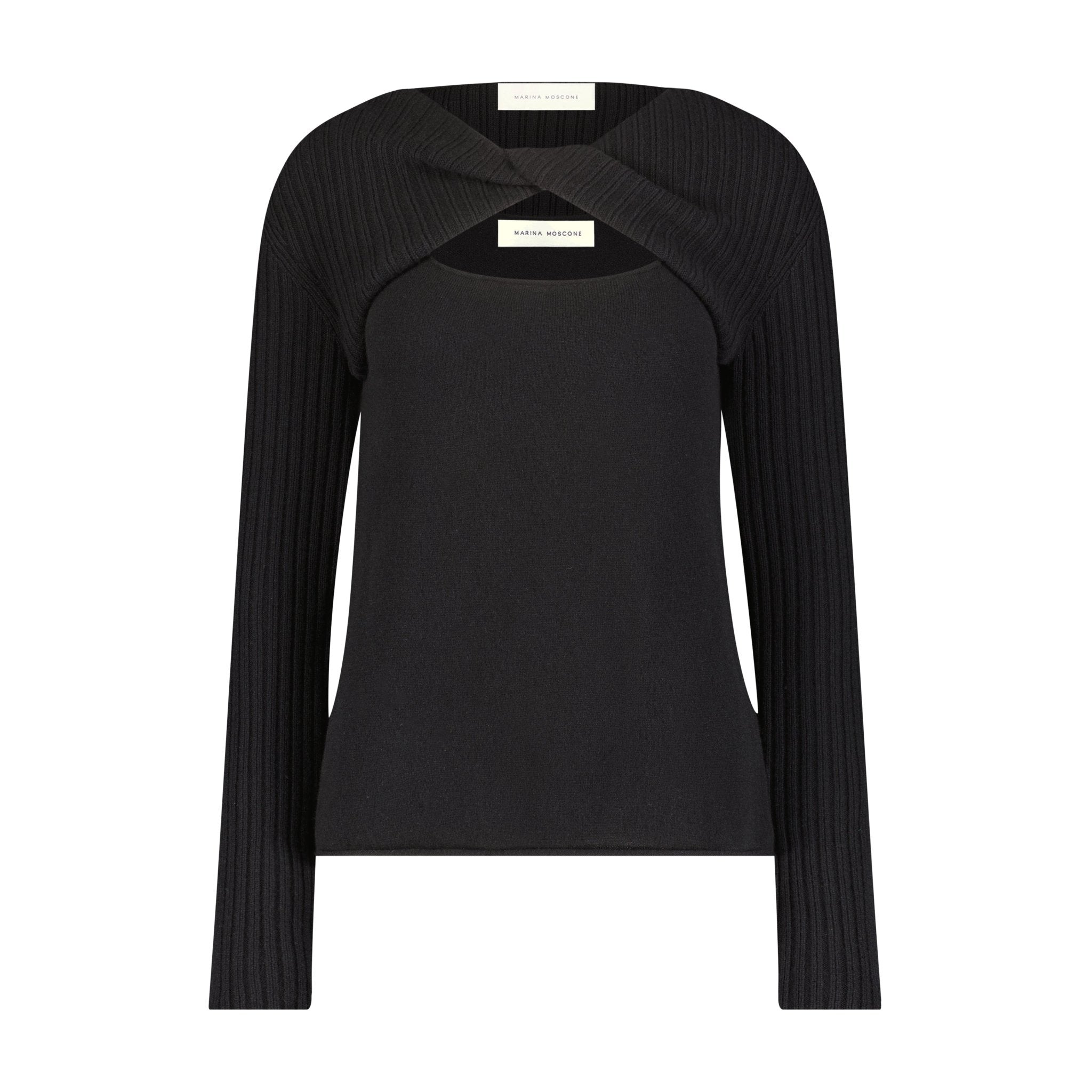 Cashmere Wool Twist Pullover - Marina Moscone