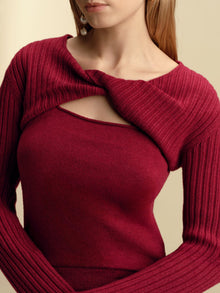 Cashmere Wool Twist Pullover - Marina Moscone