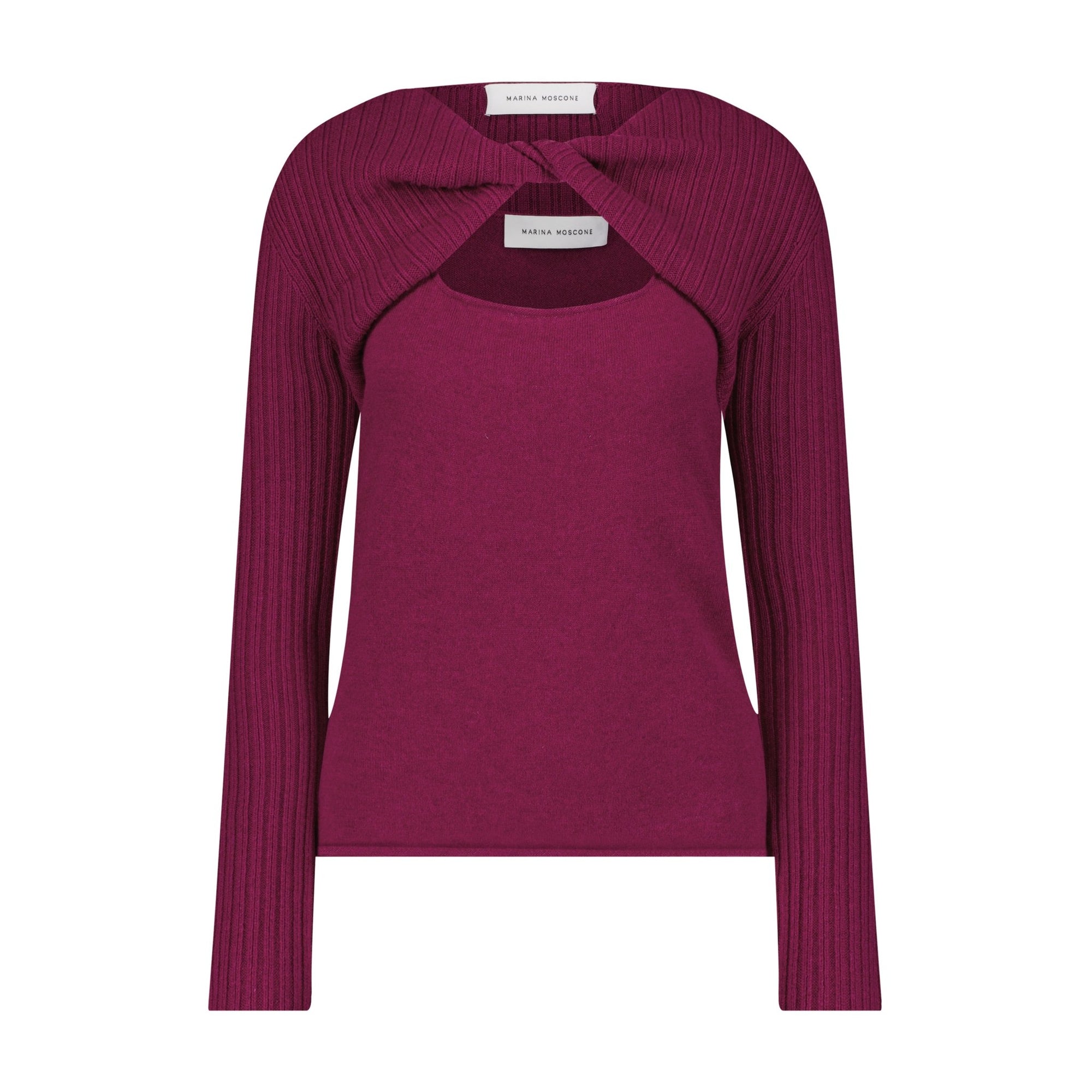 Cashmere Wool Twist Pullover - Marina Moscone