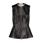 Coated Canvas Waisted Gilet - Marina Moscone