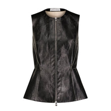 Coated Canvas Waisted Gilet - Marina Moscone