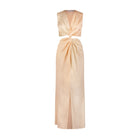 Colorblocked Satin Twist Dress - Marina Moscone