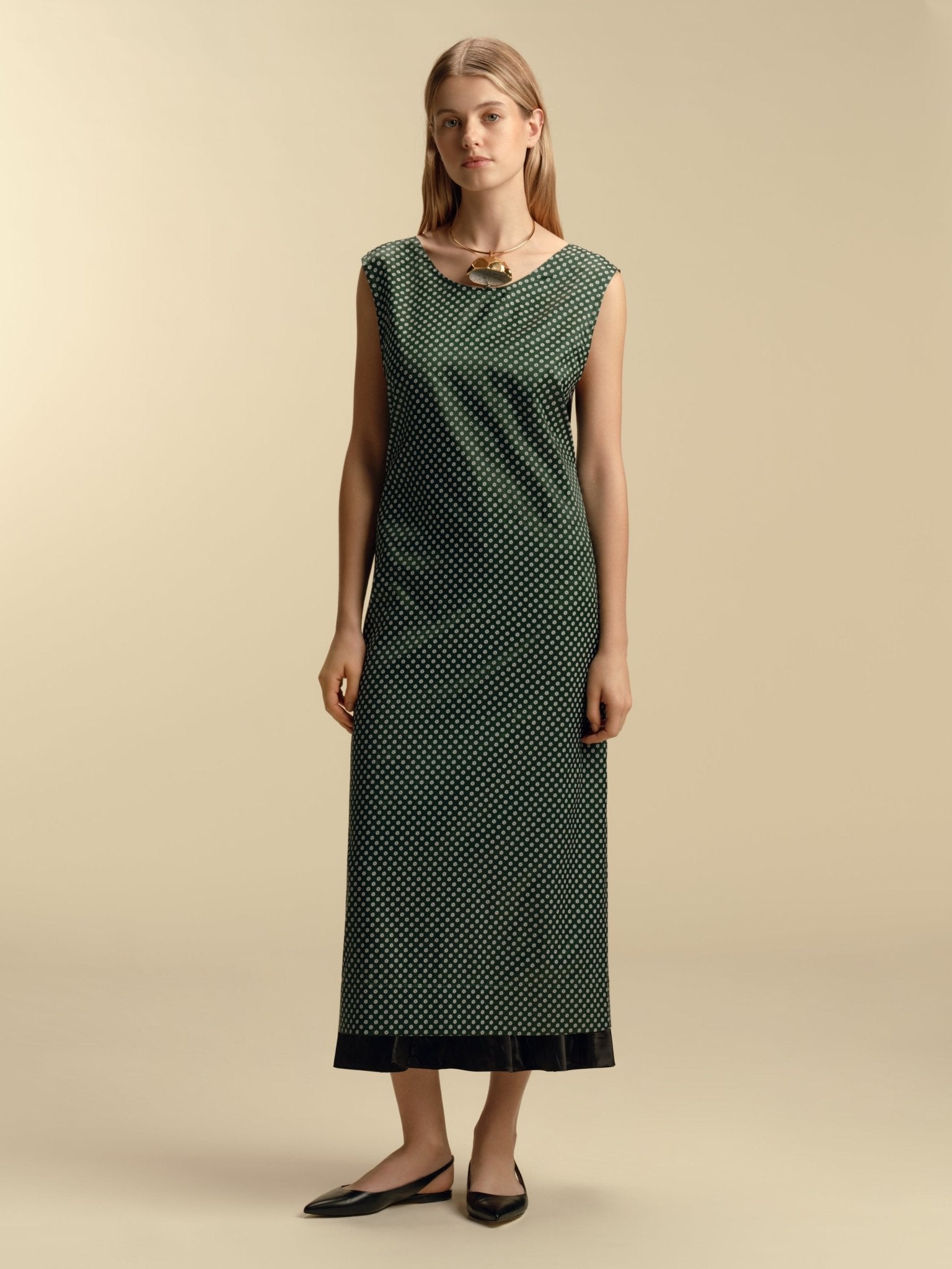 Convertible Satin Twill House Dress - Marina Moscone