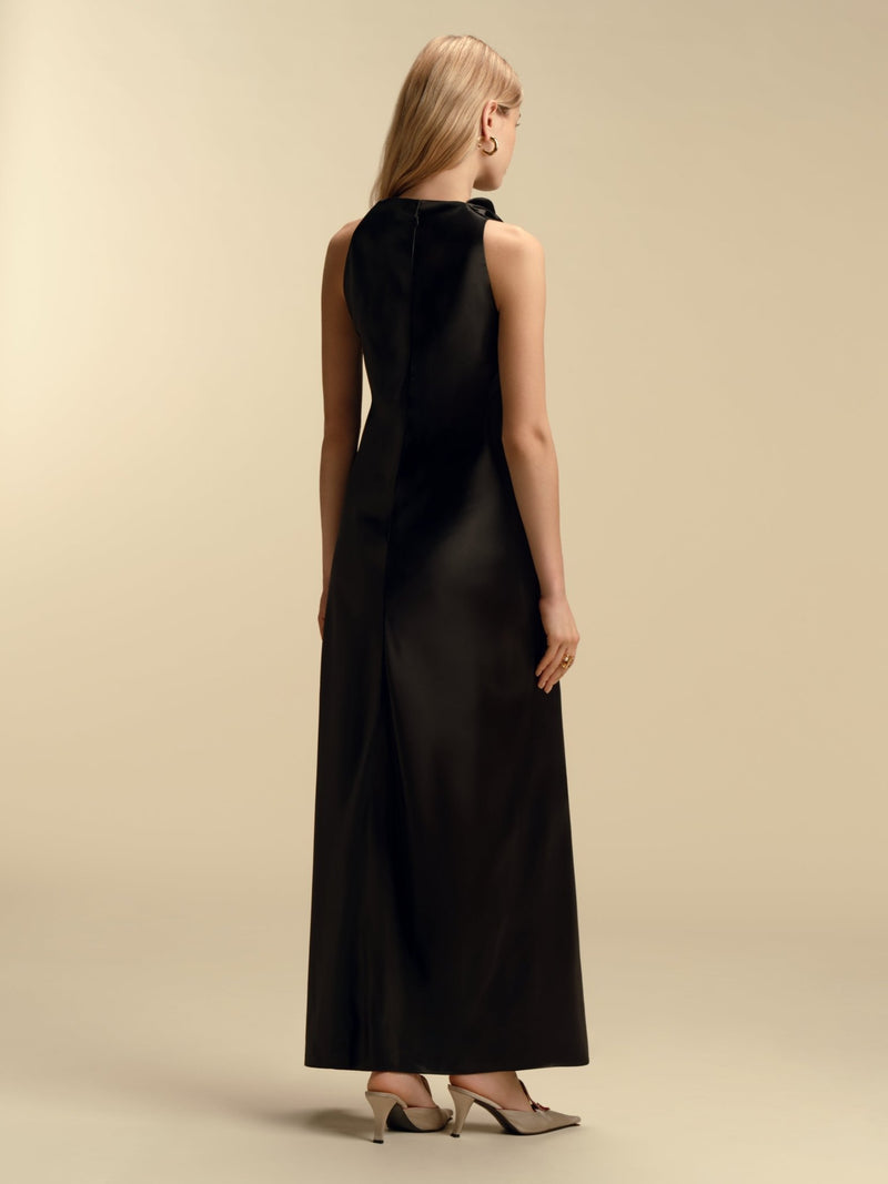 Cowl Neck Satin Bias Slipdress - Marina Moscone