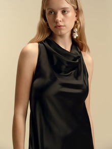 Cowl Neck Satin Bias Slipdress - Marina Moscone