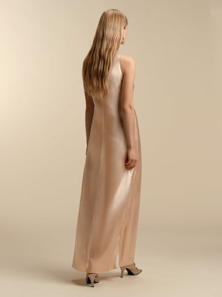 Cowl Neck Satin Bias Slipdress - Marina Moscone