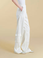 Crinkled Satin Cargo Trouser - Marina Moscone
