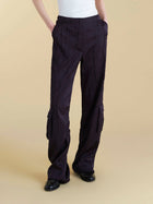 Crinkled Satin Cargo Trouser - Marina Moscone