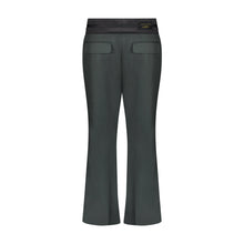 Cropped Wool Flare Trouser with Slit - Marina Moscone