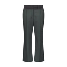 Cropped Wool Flare Trouser with Slit - Marina Moscone