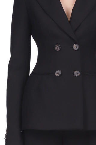 Double Breasted Tailored Basque Blazer - Marina Moscone