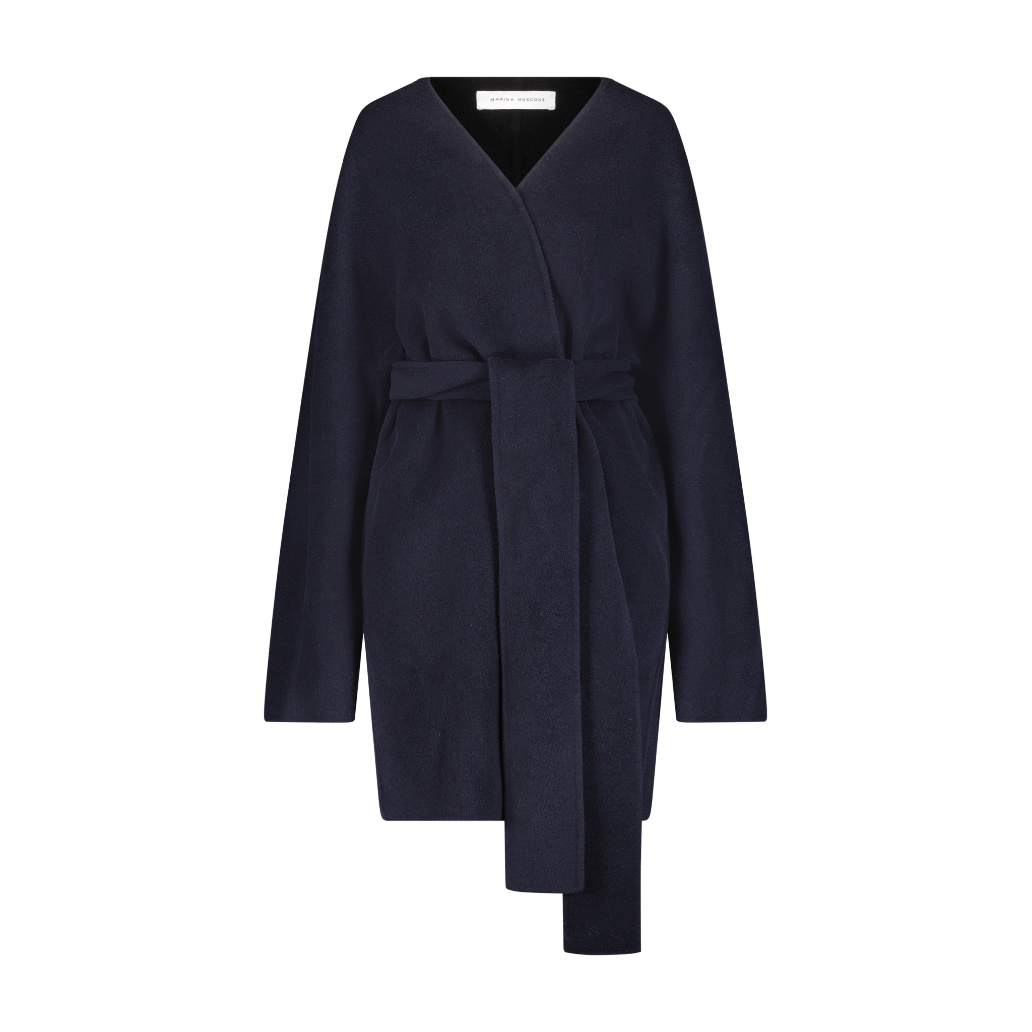 Double Faced Wool Cocoon Coat - Marina Moscone