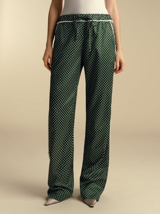 Drawstring Satin Twill Pant - Marina Moscone