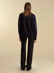 Funnel Neck Cashmere Wool Pullover - Marina Moscone