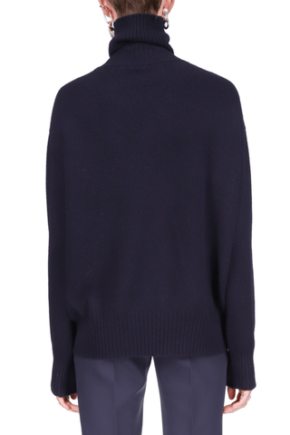 Funnel Neck Cashmere Wool Pullover - Marina Moscone