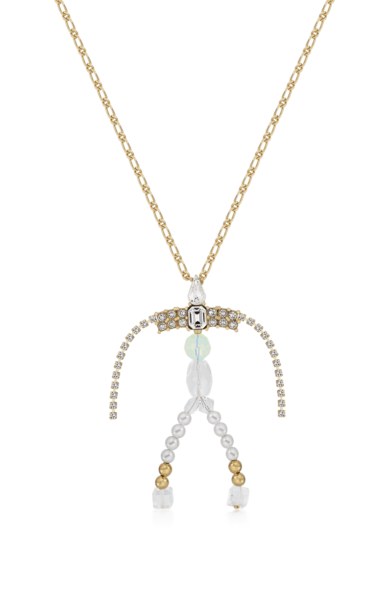 Gold Figure Pendant with Chain - Marina Moscone