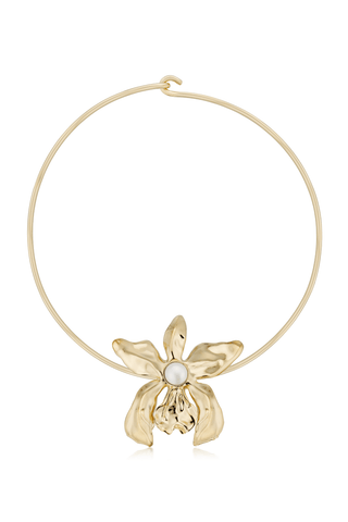 Gold Orchid Choker - Marina Moscone