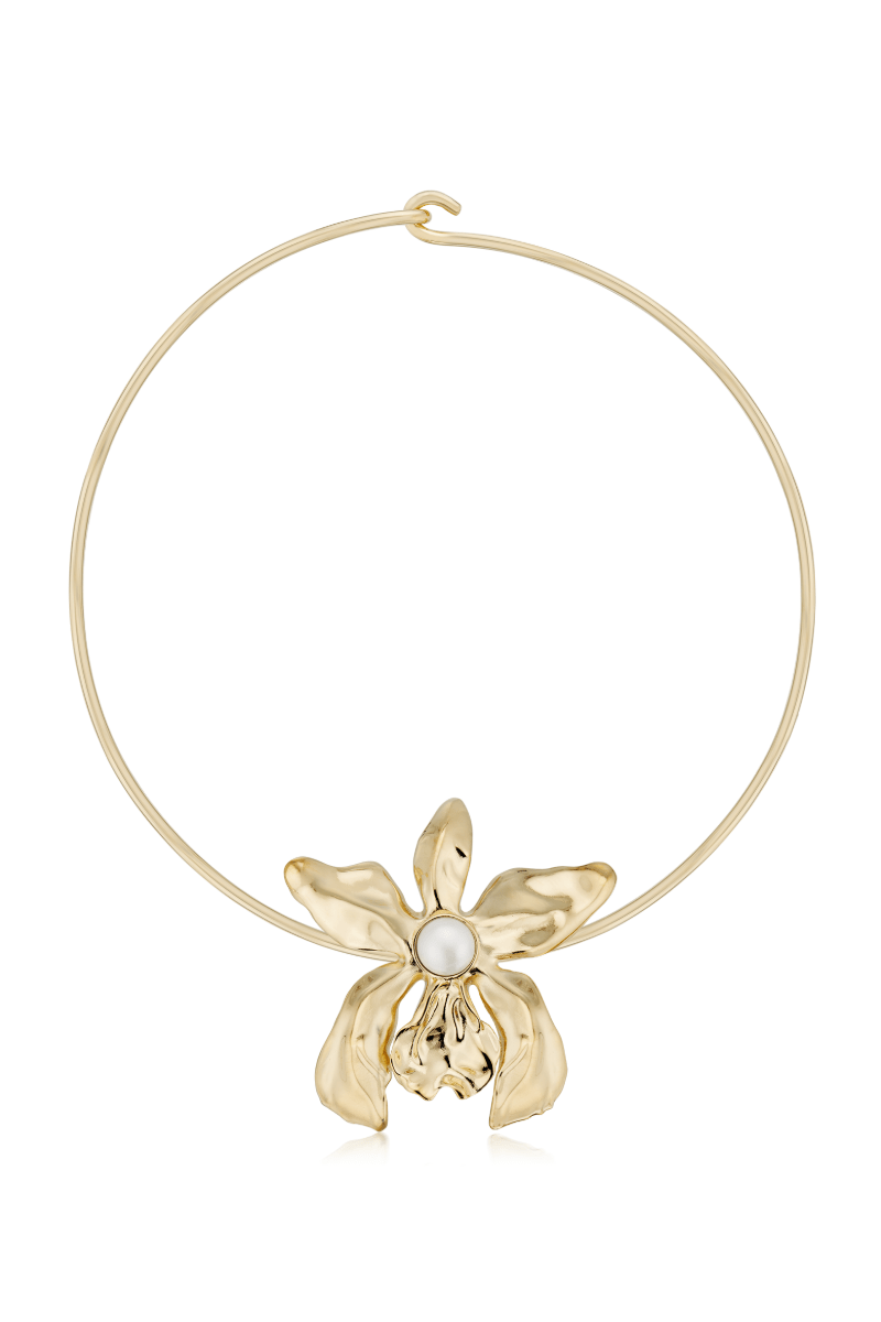 Gold Orchid Choker - Marina Moscone