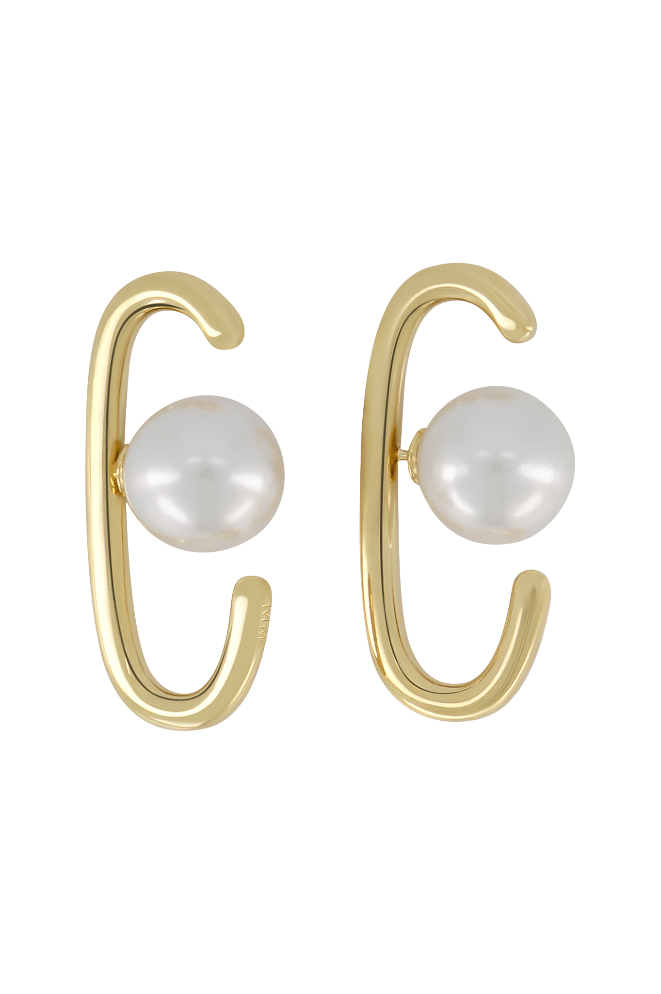 Gold Pearl - Backed Ear Cuffs - Marina Moscone