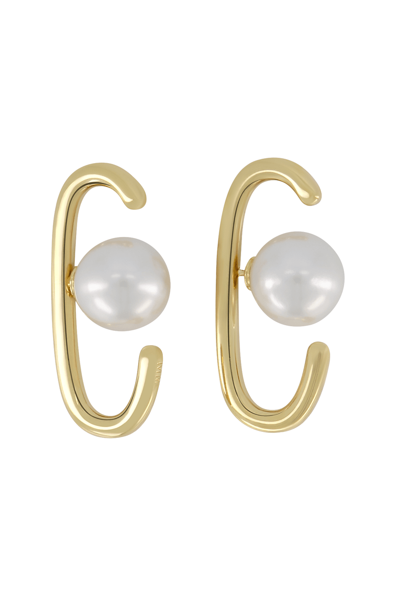Gold Pearl - Backed Ear Cuffs - Marina Moscone