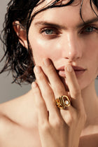 Gold Signet Ring with Pearl - Marina Moscone