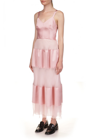 Pink Foldover Gown by Marina Moscone for $140