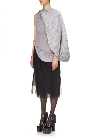 Mini Bonded Bias Jersey Skirt