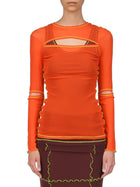 Layered Long Sleeve Mesh Top - Marina Moscone