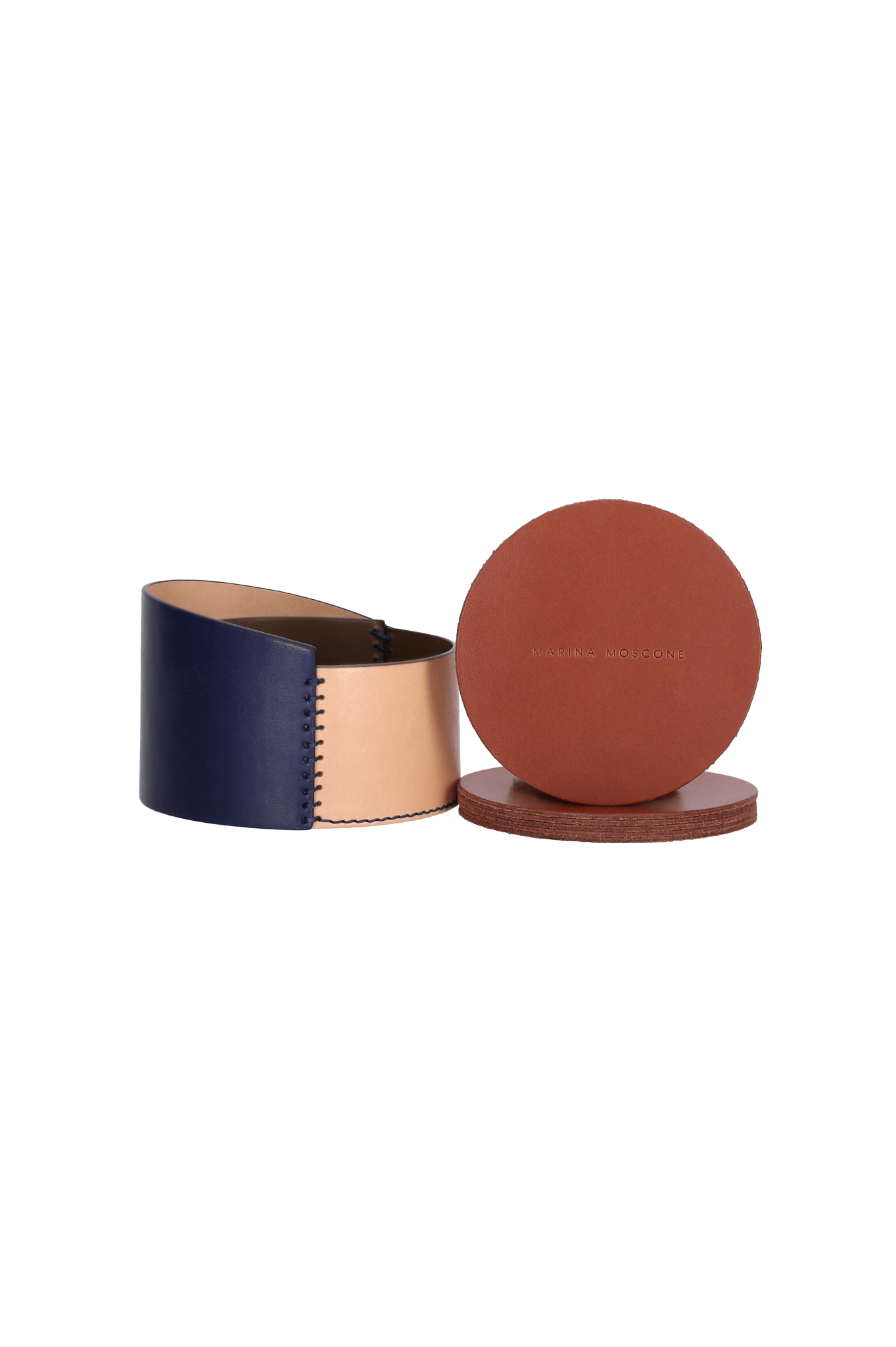 Leather Patchwork Valet & Coasters - Marina Moscone