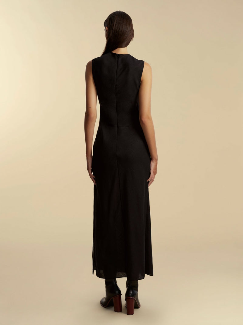 Lightweight Wool Twist Panelled Dress - Marina Moscone