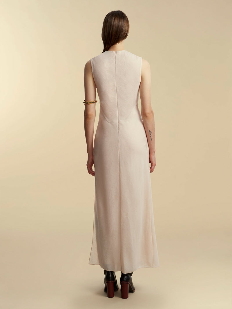 Lightweight Wool Twist Panelled Dress - Marina Moscone