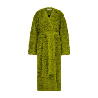 Long Hair Sherpa Cocoon Coat - Marina Moscone