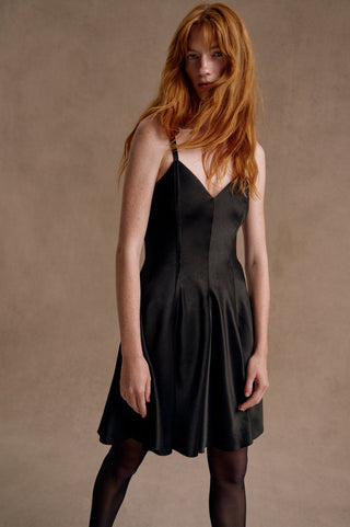 Mini Satin Swing Dress - Marina Moscone