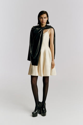 Mini Satin Swing Dress - Marina Moscone