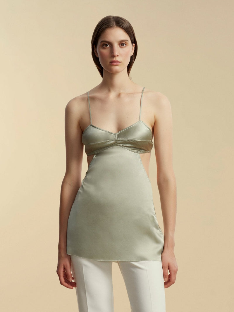 Open Back Silk Camisole - Marina Moscone