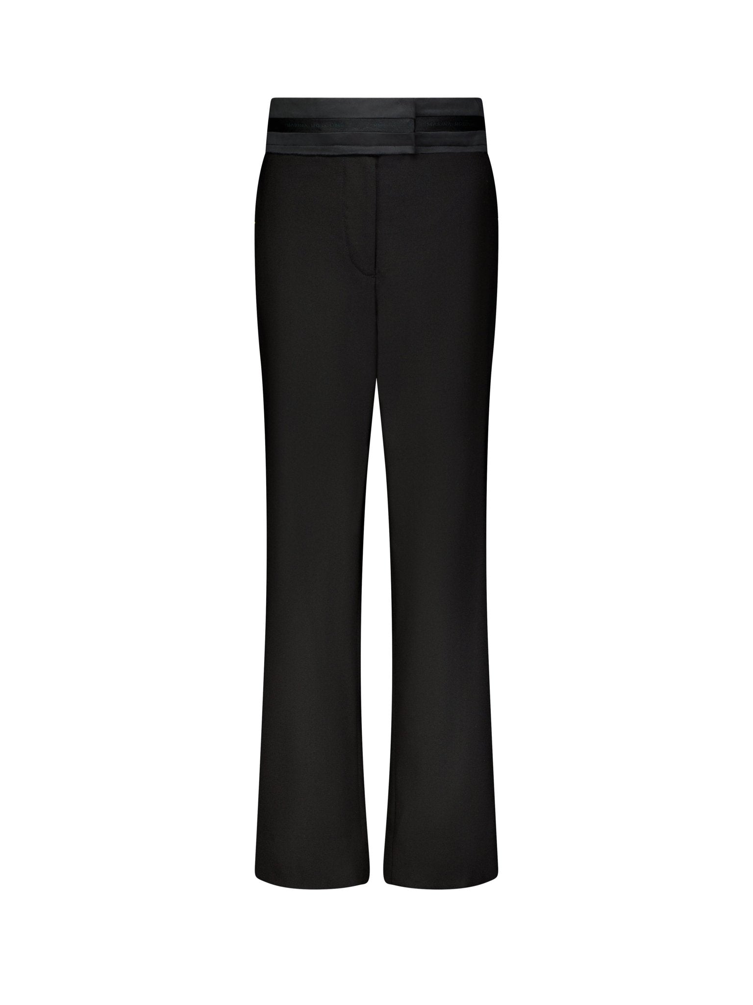 Relaxed Wool Trouser with Raw Edge Detail - Marina Moscone