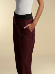 Relaxed Wool Trouser with Raw Edge Detail - Marina Moscone