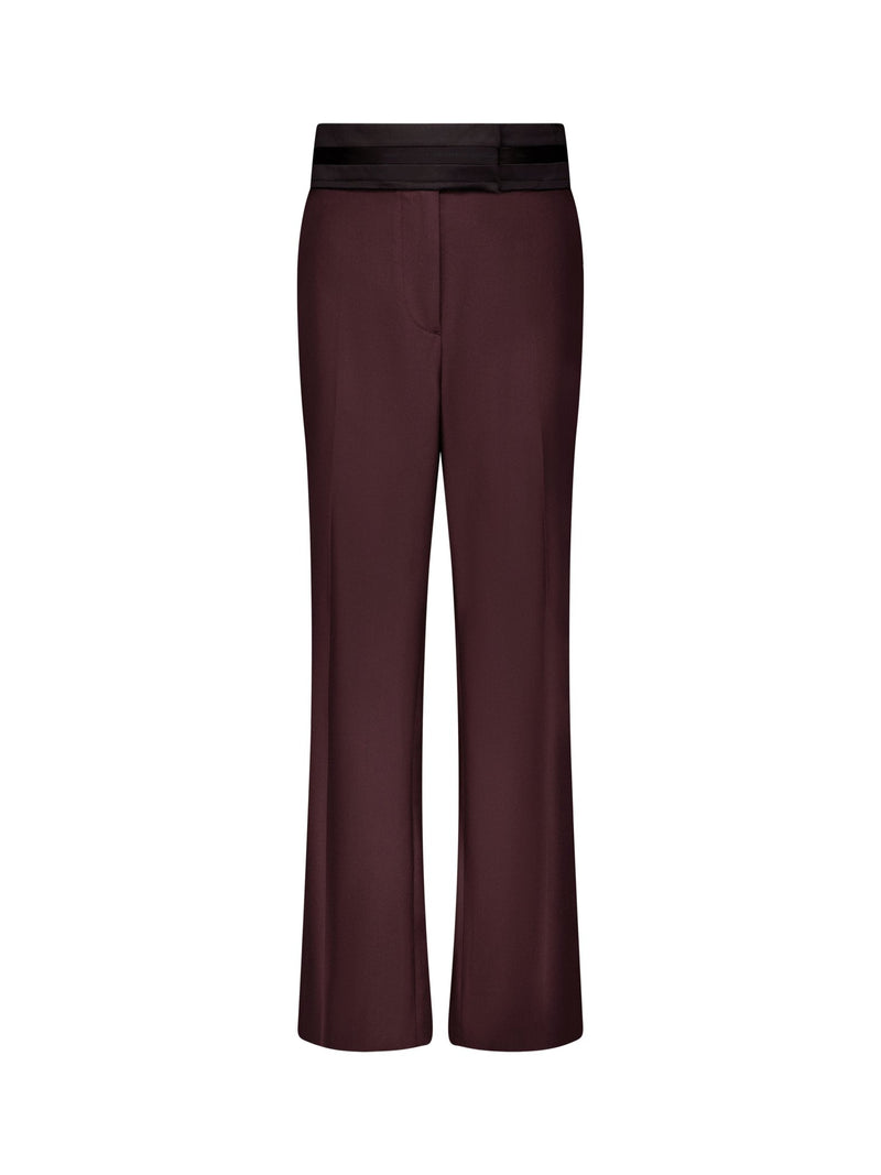 Relaxed Wool Trouser with Raw Edge Detail - Marina Moscone