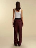 Relaxed Wool Trouser with Raw Edge Detail - Marina Moscone