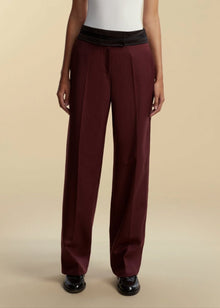 Relaxed Wool Trouser with Raw Edge Detail - Marina Moscone