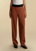 Relaxed Wool Trouser with Raw Edge Detail - Marina Moscone